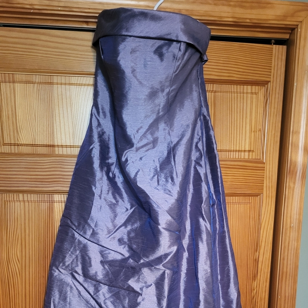 Elegant Purple Satin Gown